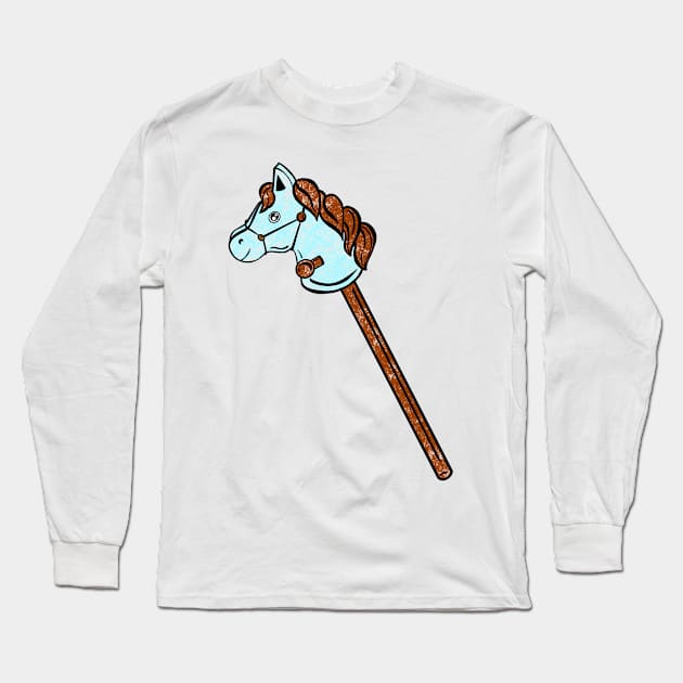 Blue Stick Horse Long Sleeve T-Shirt by missmann